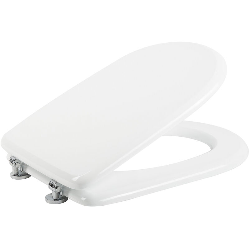 

Asiento de inodoro blanco asiento para wc de mdf con tapa mod. Sintesi 2.0