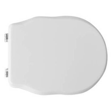 Asiento de inodoro blanco para jarrón Althea Royal ancho 35,8 cm bisagras de expansión ajustables
