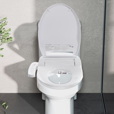 Asiento de inodoro con bidé electrónico, asiento calefactado, boquilla autolimpiante