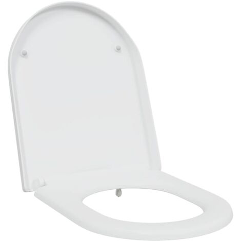 Asiento de Inodoro de Liberación Rápida Blanco vidaXL