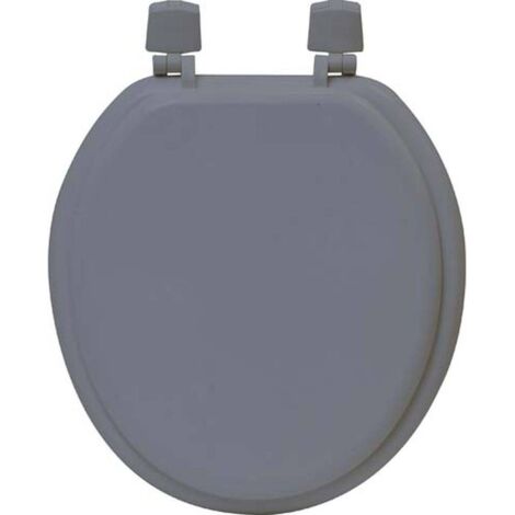 Asiento de inodoro de mdf de 17 pulgadas con fijaciones de plástico - gris - Tendance