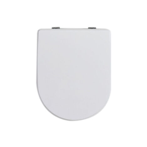 Asiento de inodoro esdrújulo blanco