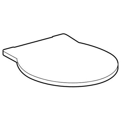 Asiento de inodoro JOLY con tapa, bisagra extraíble: acero inoxidable, con mecanismo de cierre suave, blanco GEBERIT