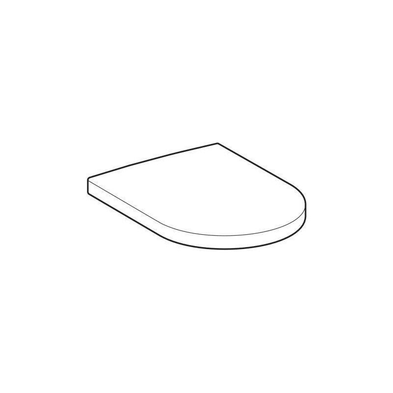 

Geberit - Asiento de inodoro MANGO con tapa abatible cromada manhattan