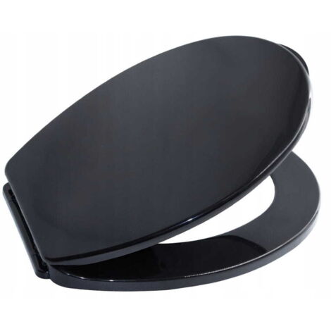 Asiento de inodoro negro para WC 44,5 x 36 cm Iris
