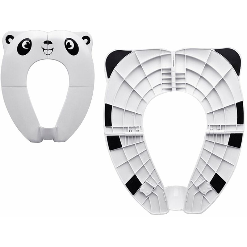 

Asiento de inodoro para bebe plegable portatil Asiento de inodoro para bebe con diseno ergonomico Patron lindo para inodoro estandar Viaje Uso en el
