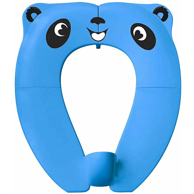 

Asiento de inodoro para bebe plegable portatil Asiento de inodoro para bebe con diseno ergonomico Patron lindo para inodoro estandar Viaje Uso en el