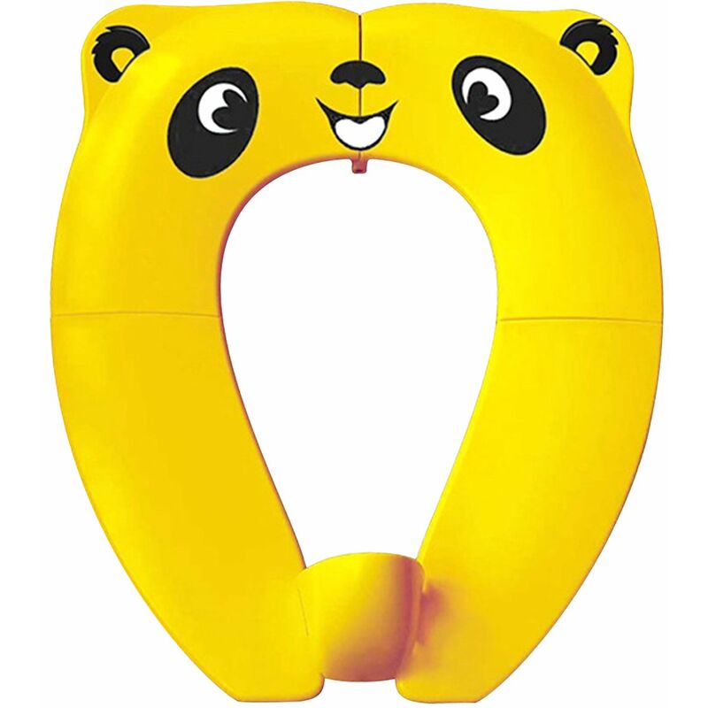 

Asiento de inodoro para bebe plegable portatil Asiento de inodoro para bebe con diseno ergonomico Patron lindo para inodoro estandar Viaje Uso en el