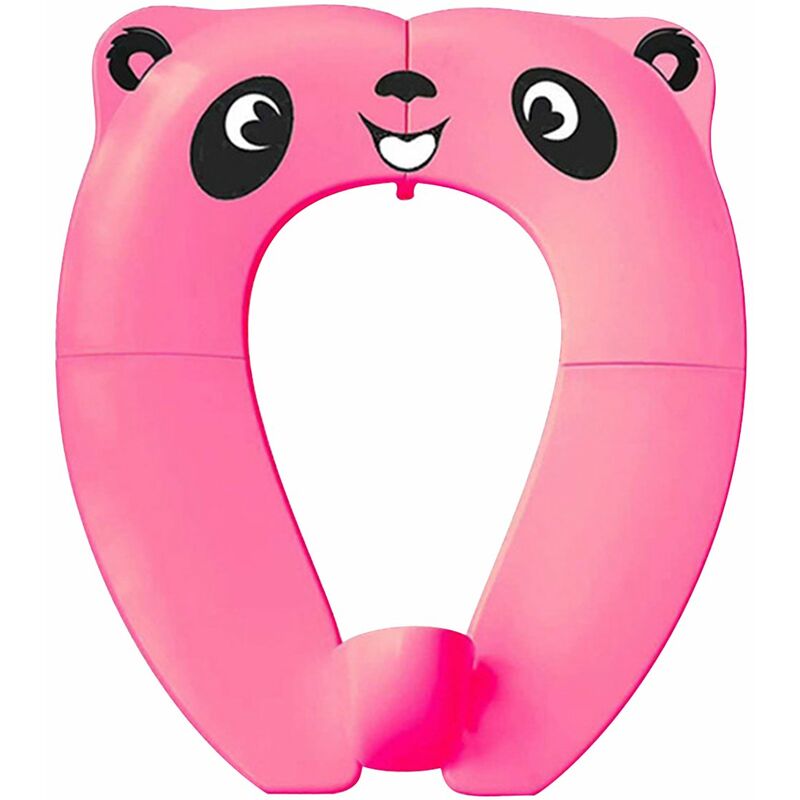 

Asiento de inodoro para bebe plegable portatil Asiento de inodoro para bebe con diseno ergonomico Patron lindo para inodoro estandar Viaje Uso en el