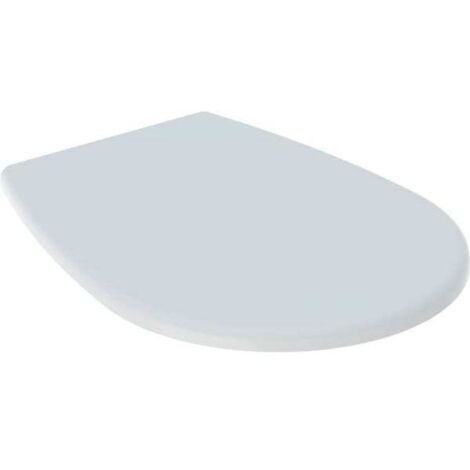 Asiento de inodoro RENOVA con bisagras de acero inoxidable, blanco