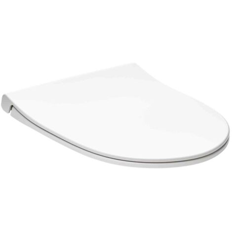 Asiento de inodoro Slim con cierre lento blanco brillo - Vitra Sento