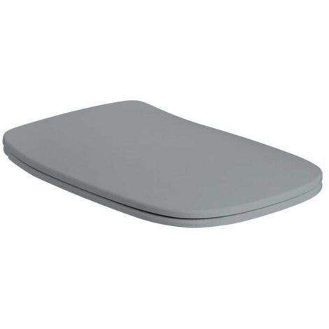Asiento De Inodoro Termoestable De Cierre Suave Gris Mate  Mozart