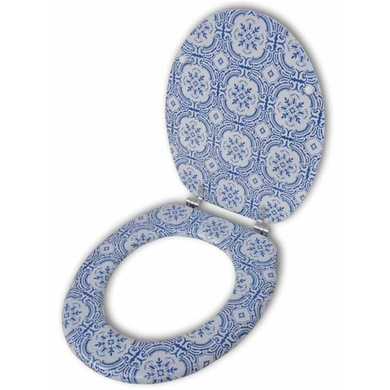 

Asiento de inodoro WC con tapa de MDF diseno de porcelana