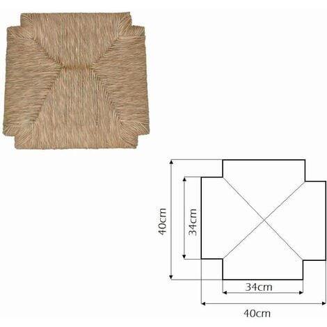 OKAFFAREFATTO Asiento de paja Marsh para silla de taberna 40x40