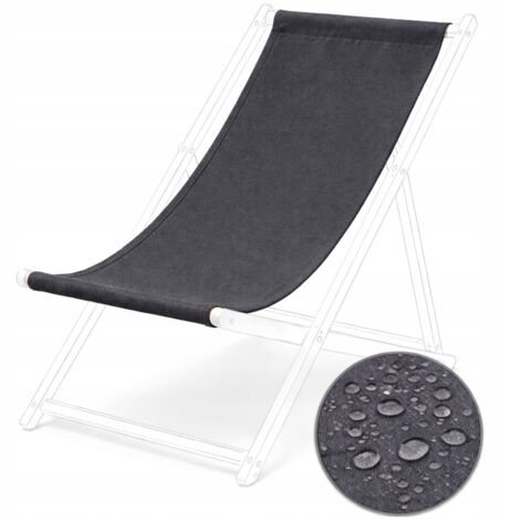 Asiento de repuesto para la tumbona de jardín y playa OXFORD, impermeable, color grafito.