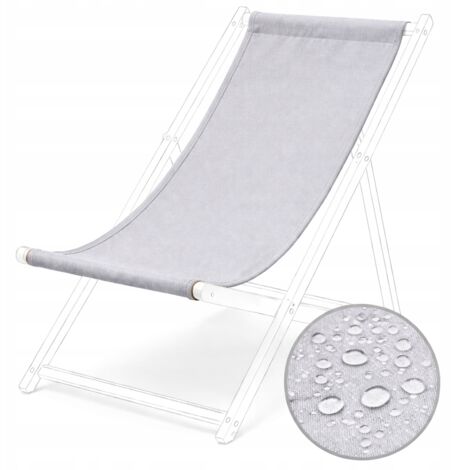 Asiento de repuesto para la tumbona de jardín y playa OXFORD, impermeable, gris.