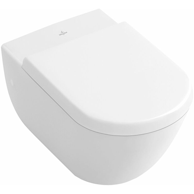 

Villeroy Und Boch Ag - Asiento de WC Villeroy und Boch SUBWAY, blanco Bisagras de cierre suave de acero inoxidable - 9M55S101