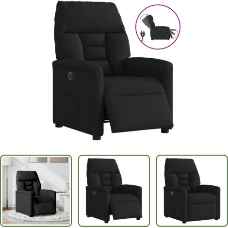 Asiento eléctrico -  Sillón reclinable eléctrico de tela negro