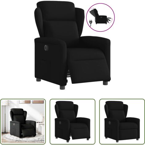 Asiento eléctrico -  Sillón reclinable eléctrico de tela negro