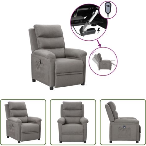 Asiento eléctrico -  Sillón reclinable eléctrico tela gris claro