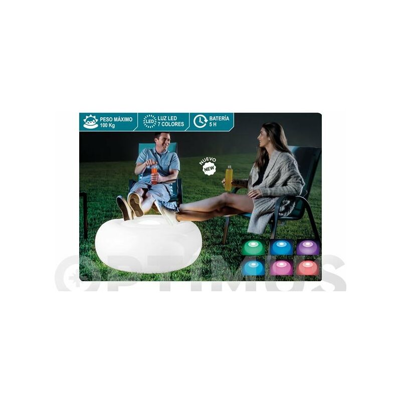 

Asiento Hinchable Ottoman 86X33 C/Luz Led