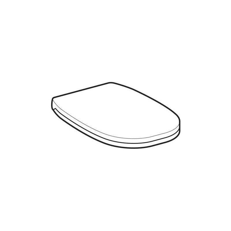 

Geberit - Asiento inodoro Antonio Citterio 500 con bisagras cromadas, con tapa blanca