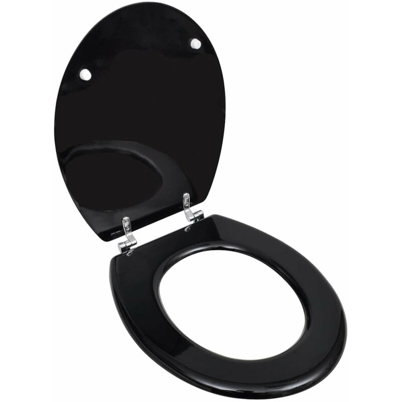 

Asiento inodoro WC MDF tapa diseno negro