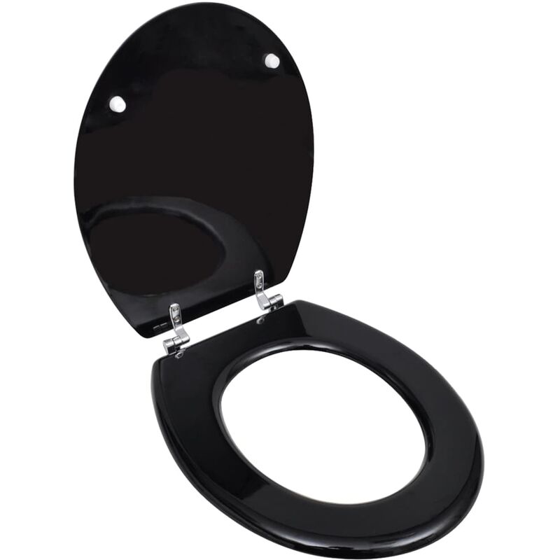 

Asiento inodoro WC MDF tapa diseño negro