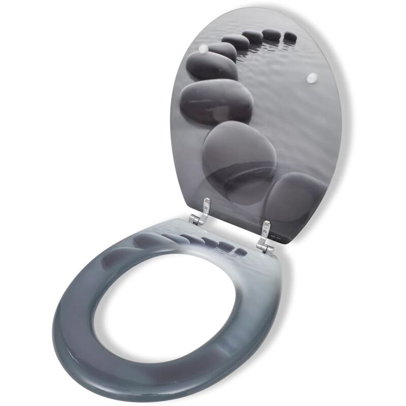

Asiento inodoro WC MDF tapa piedras