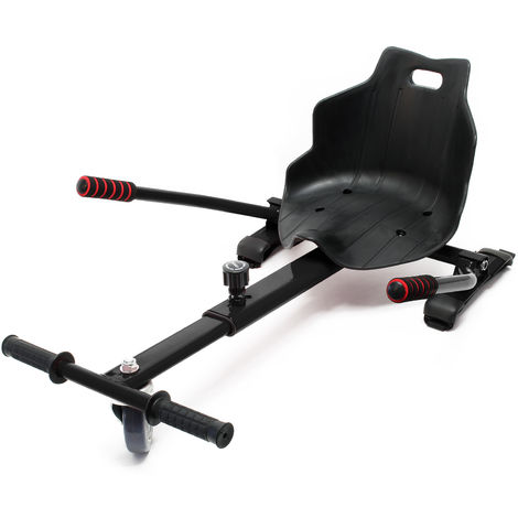 Asiento kart patinete eléctrico Negro Hoverboard Hoverkart Hoverseat Patín Go-Kart Niños Diversión