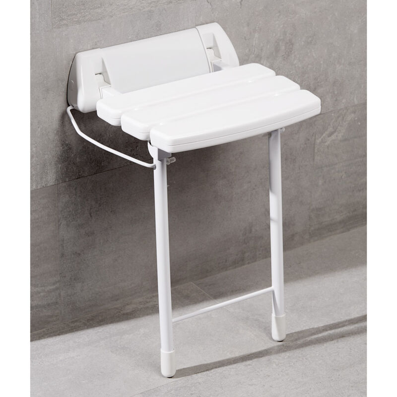 Asiento de pared plegable, Blanco