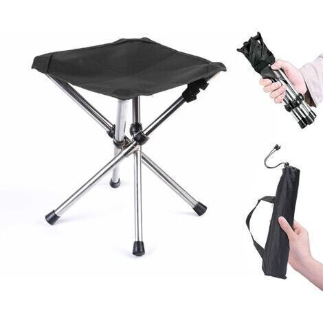 Asiento portátil para acampar, taburete plegable, minisilla plegable portátil, pequeña silla de aluminio para acampar, ideal para viajes, senderismo, pesca y barbacoa.