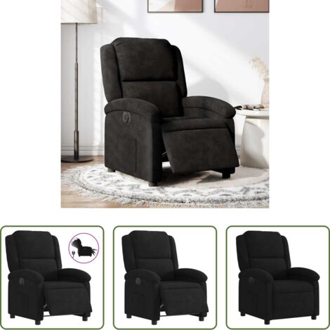Asiento reclinable -  Sillón reclinable eléctrico de terciopelo negro