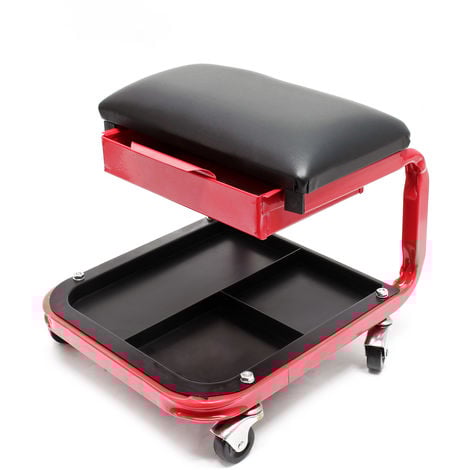 Carrito cama bajo coche con funci/ón taburete para mec/ánico taller