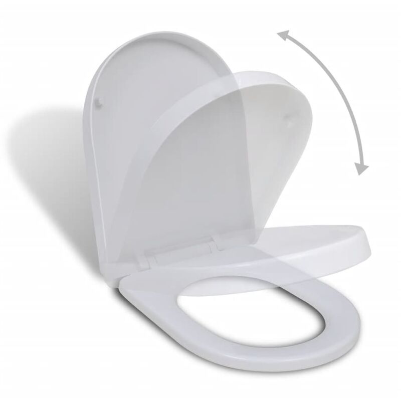 

Asiento tapa de inodoro con cierre suave blanco