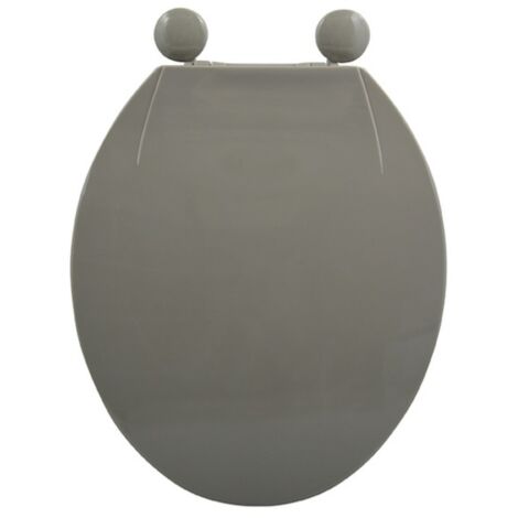 Asiento WC, Color Topo con bisagras de plástico - MSV.