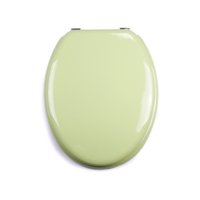 

M S V - MSV Asiento de inodoro MDF Verde Almendra - Bisagras Acero Inoxidable - Verde