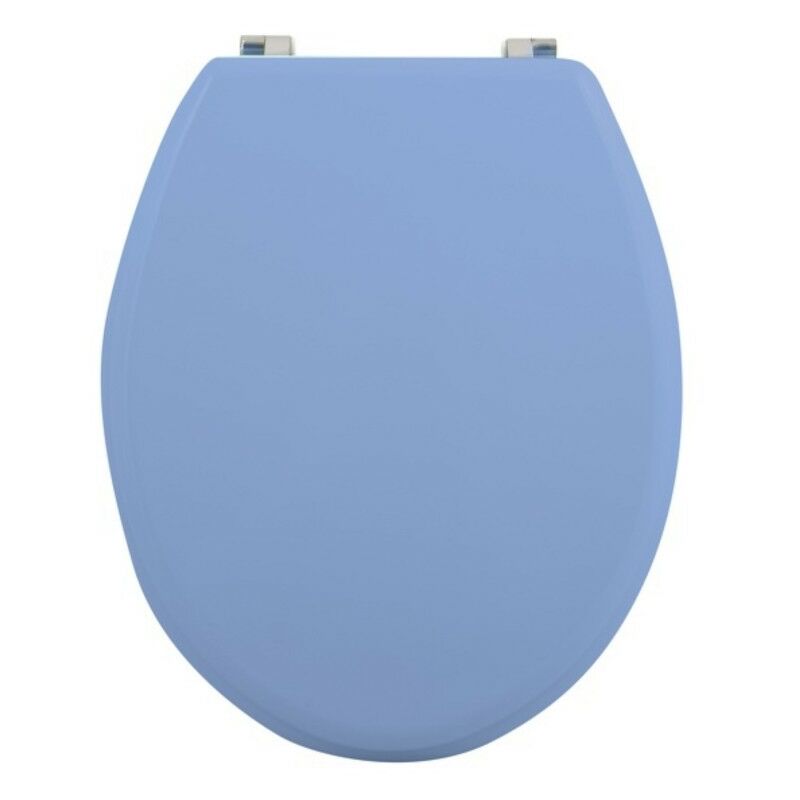 

M S V - MSV Asiento de inodoro MDF Azul Cielo - Bisagras Acero Inoxidable - Azul