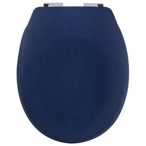 Asiento Wc Thermo Duro NEELA Azul Oscuro Mate -  Bisagras ABS Cromadas Spirella