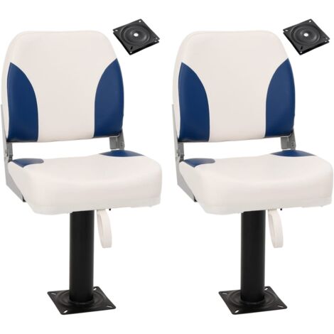 Asientos de barco 2 uds con pedestal giratorio 360°