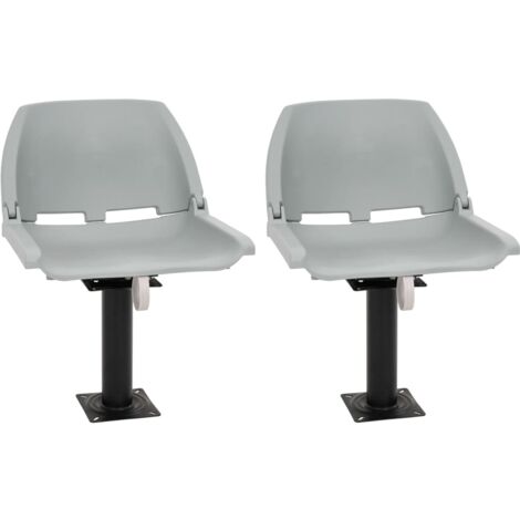 Asientos de barco 2 uds con pedestal giratorio 360°