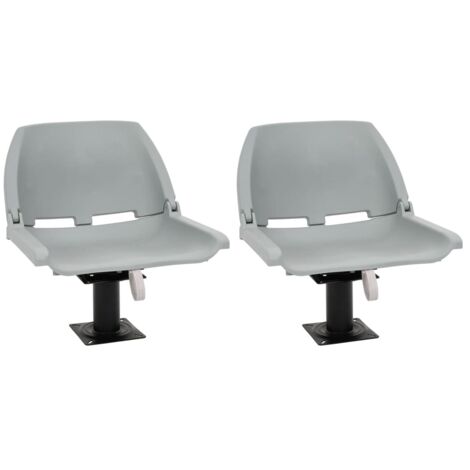 Asientos de barco 2 uds con pedestal giratorio 360°