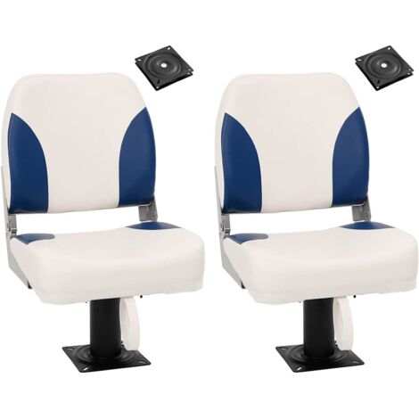 Asientos de barco 2 uds con pedestal giratorio 360° vidaXL