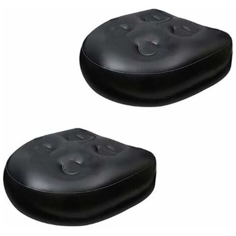 Asientos de spa, cojín elevador multifuncional, almohada inflable impermeable, tapete de baño de masaje, soporte de espalda suave para el baño, paquete de 2