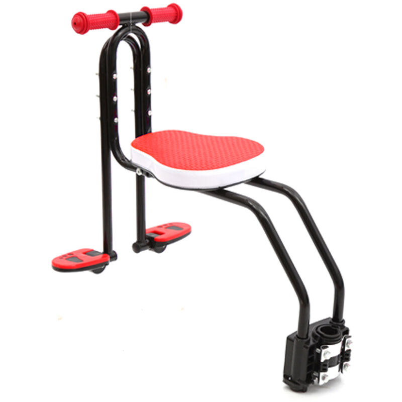 

Asientos delanteros para bicicleta de montana, alfombra para ninos, silla de seguridad para bicicleta para bebes con reposabrazos, barra, Pedal,