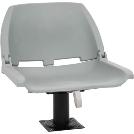 Asientos plegables de barco sin cojín gris 2 uds 48x51x41 cm vidaXL