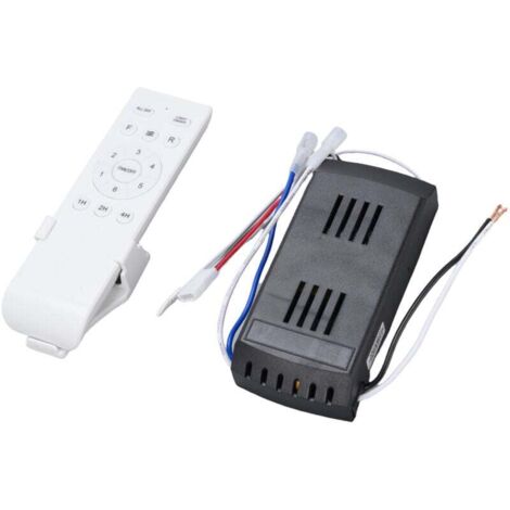 Asixxsix Kit de télécommande Universelle pour Ventilateur de Plafond, Remplacement de la minuterie à 6 Vitesses pour la lumière du Ventilateur de Plafond DC