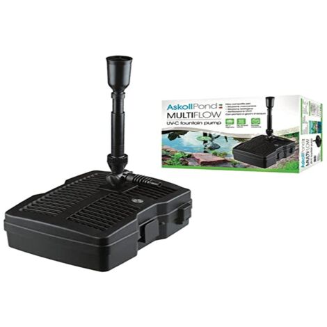 Askoll Pond Multiflow UV-C Filtro Interno per laghetti e fontane Completo con Lampada UVC, Nero