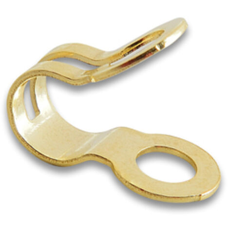 Asola per catena a perline ottone lucido n. 2. Prezzo per 100 pezzi.