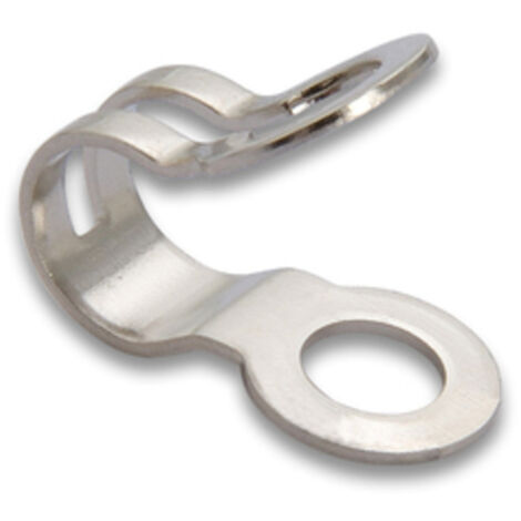 Asola per catena a perline ottone nichelato n. 2. Prezzo per 100 pezzi.
